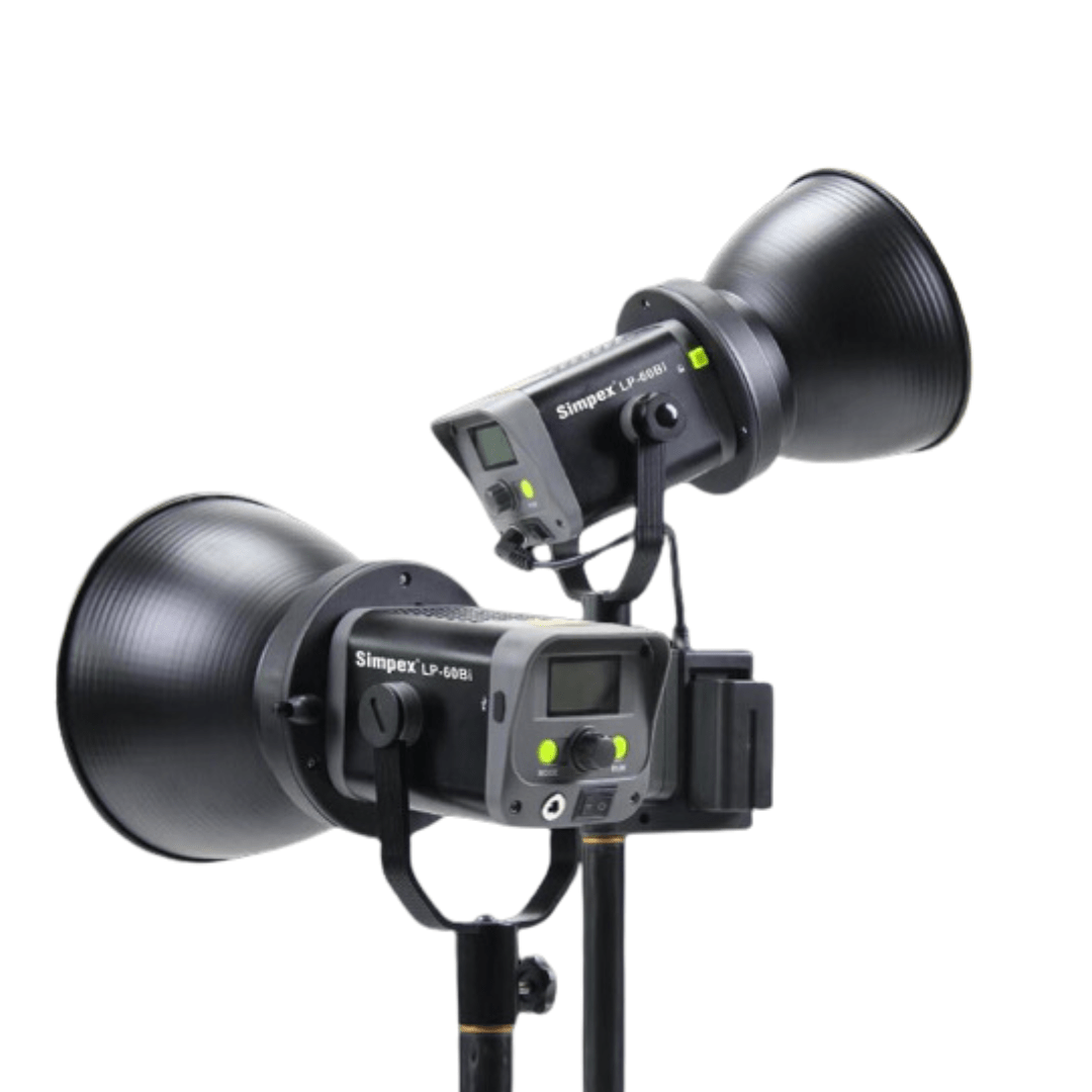 Simpex LP60Bi Dual Color LED video light + Studio Kit + 2 Batteries